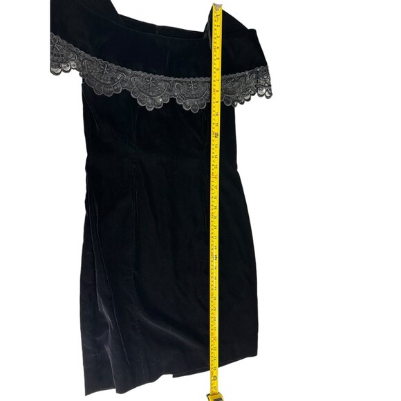 Jessica Howard by Mitchell Rodbell Vintage Velvet‎ Dress Womens Size 8 Goth 80s - Picture 5 of 10